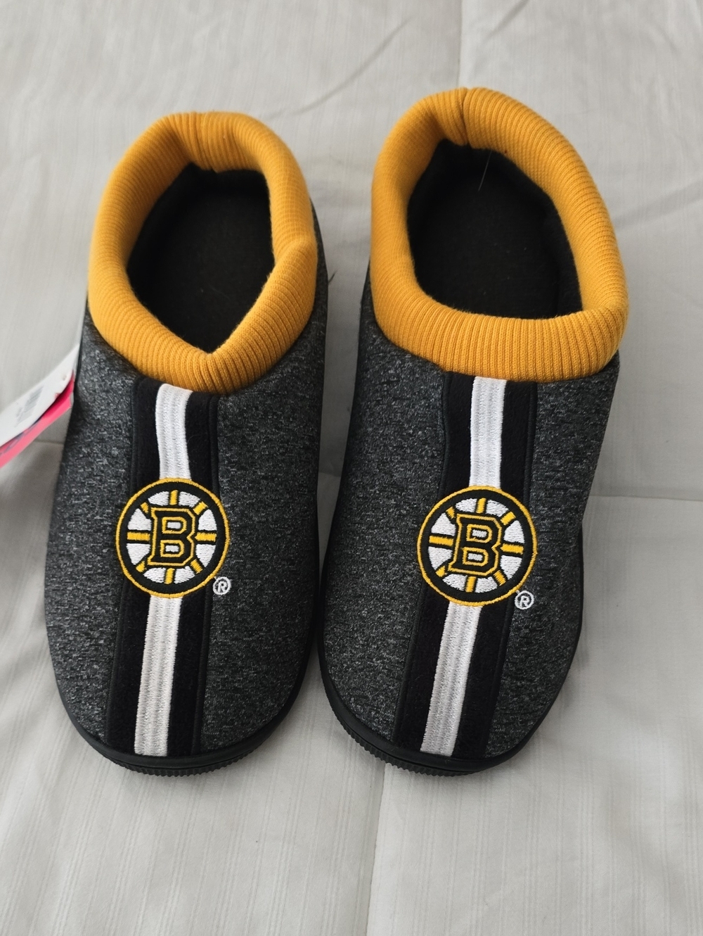NHL Men's Gray & Gold Boston Bruins Slip-On Loafers